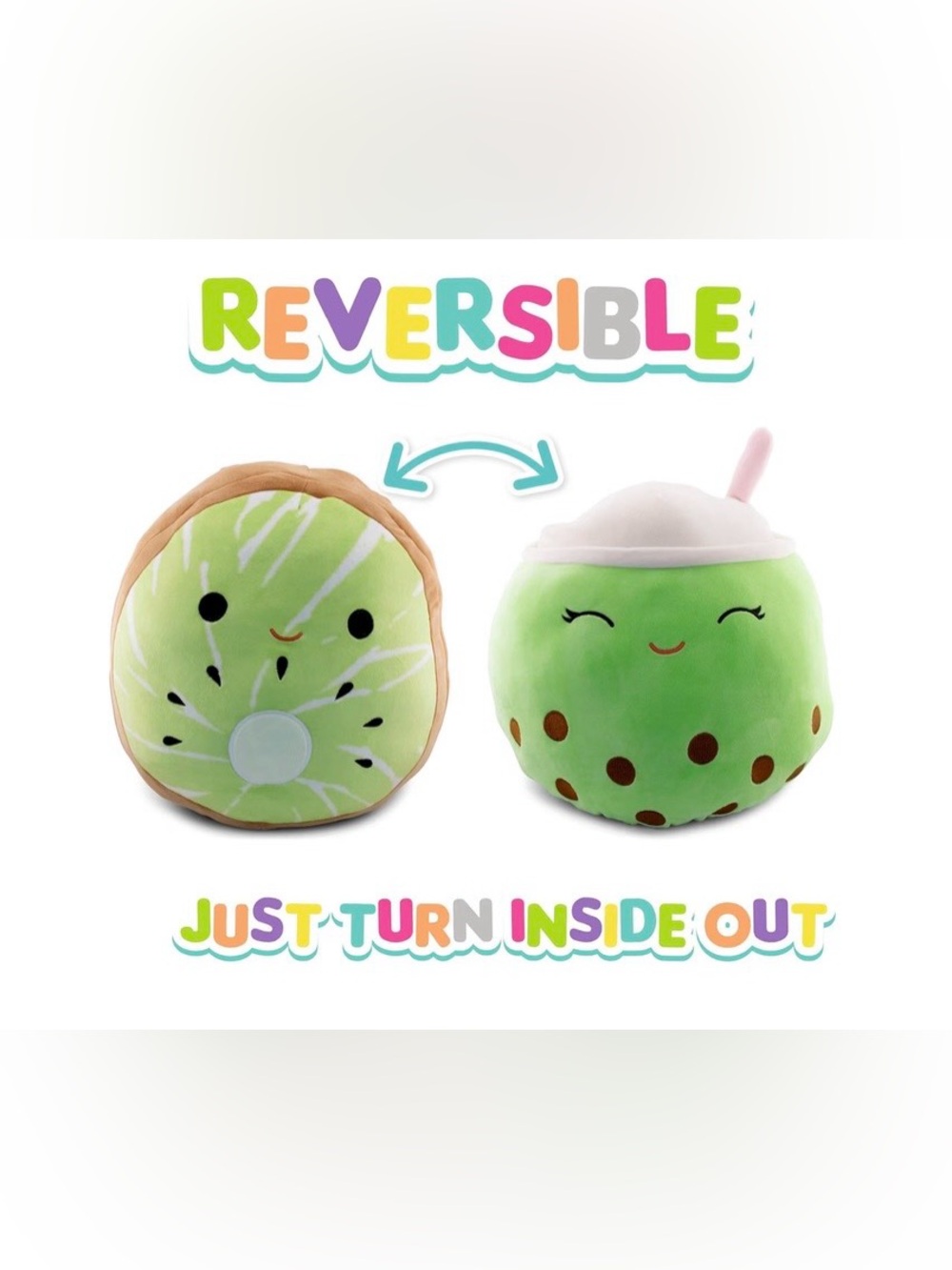 Squishmallow Flip A Mallow - Kiwi Fruit & Boba Tea.